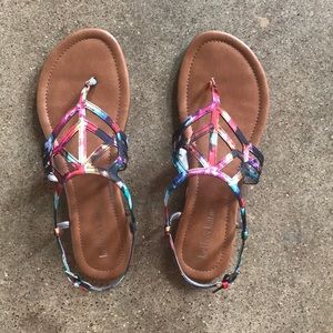 Kelly & Katie multi colored sandals.